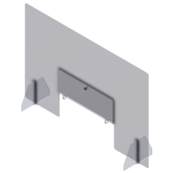 36 X 24 Inch Divider W/Feet, Universal, Clear, .220 (Pair) Pr